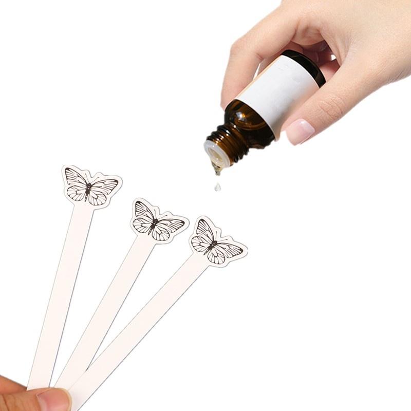 Perfume Fragrance Oil - 100Pcs Creative Butterfly Shape Testing Aromatherapy