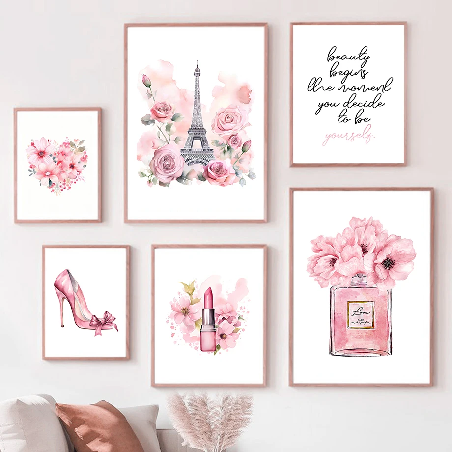 Paris Fashion Art Poster Pink  - огляд і ціна Perfume Villa Fragrance