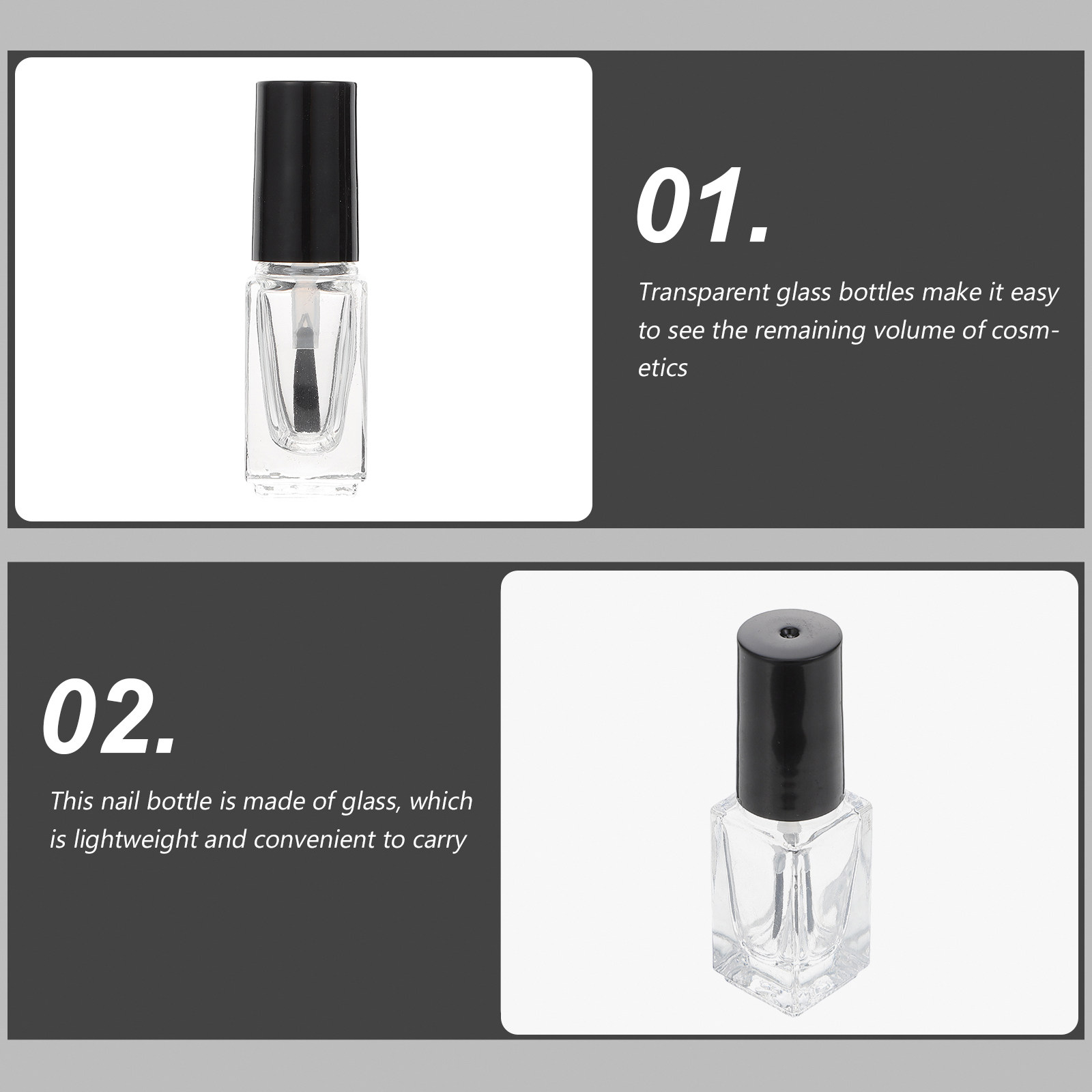 20Pcs Exquisite Glass Nail Pol - огляд і ціна Perfume Refill Bottle