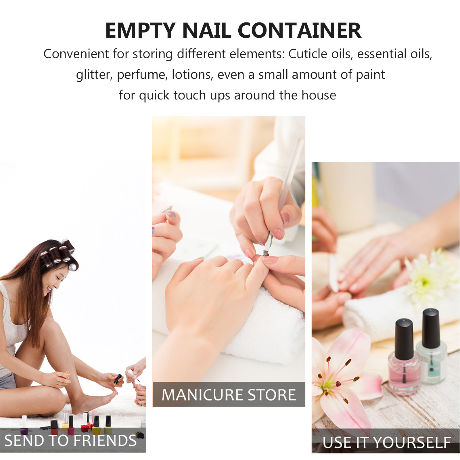 20Pcs Exquisite Glass Nail Pol - огляд і ціна Perfume Refill Bottle